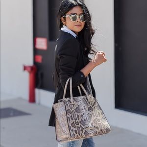 Brahmin Priscilla Satchel- Natural Leighton